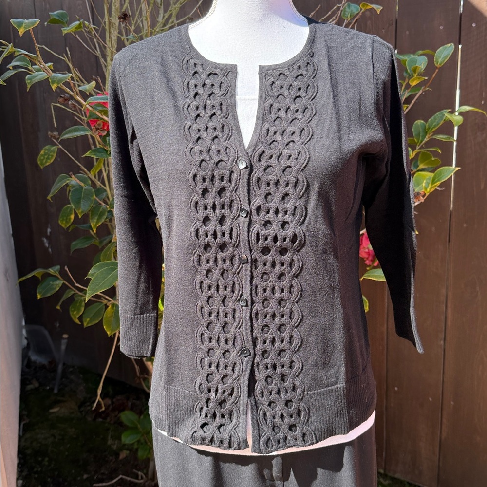 Coldwater Creek Black Cardigan Sweater